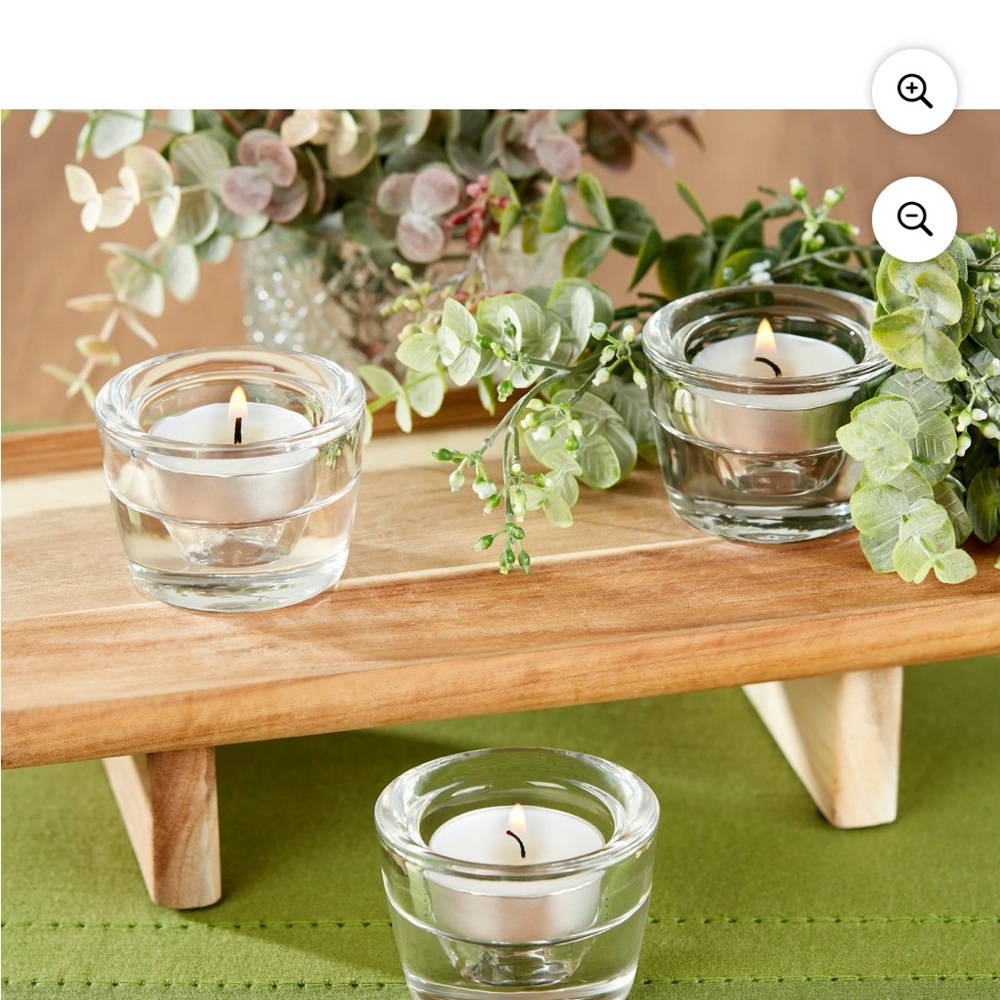 Mainstays Transparent Glass Tealight Holders